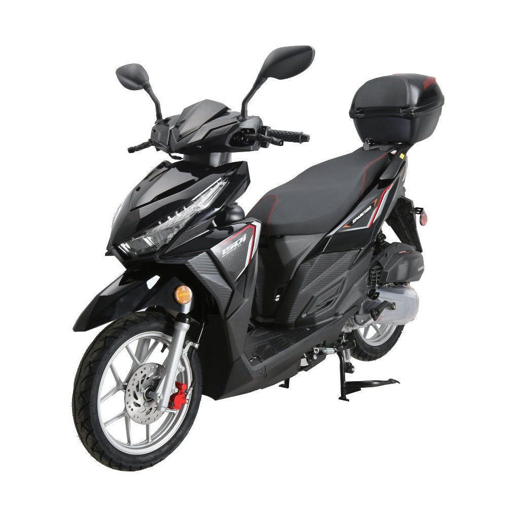 Black Vitacci SPARK 150CC SCOOTER with 14 inch tires