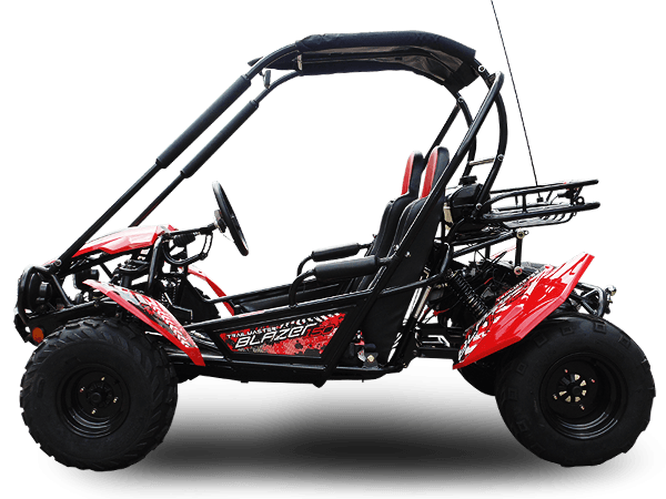 Trailmaster ULTRA BLAZER 200 Go Kart High Back seats, Live Rear Axle, Double A-Arms, Coil Over Shocks