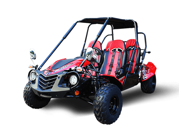TrailMaster Blazer 4-200X Off Road Adult Buggy Go kart four seater. High Back Seats with race style harness