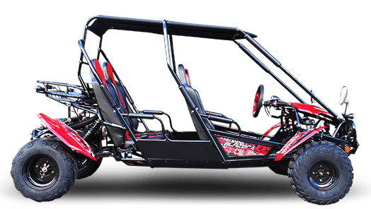 TrailMaster Blazer 4-200X Off Road Adult Buggy Go kart four seater. High Back Seats with race style harness