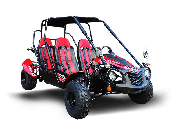 TrailMaster Blazer 4-200X Off Road Adult Buggy Go kart four seater. High Back Seats with race style harness