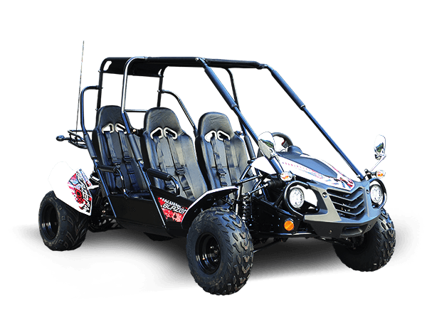 TrailMaster Blazer 4-200X Off Road Adult Buggy Go kart four seater. High Back Seats with race style harness