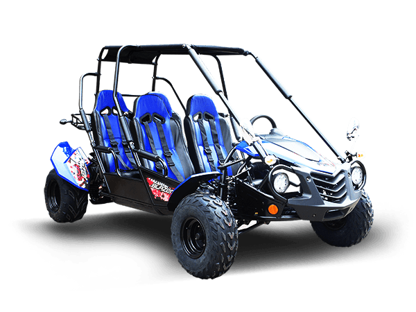 TrailMaster Blazer 4-200X Off Road Adult Buggy Go kart four seater. High Back Seats with race style harness