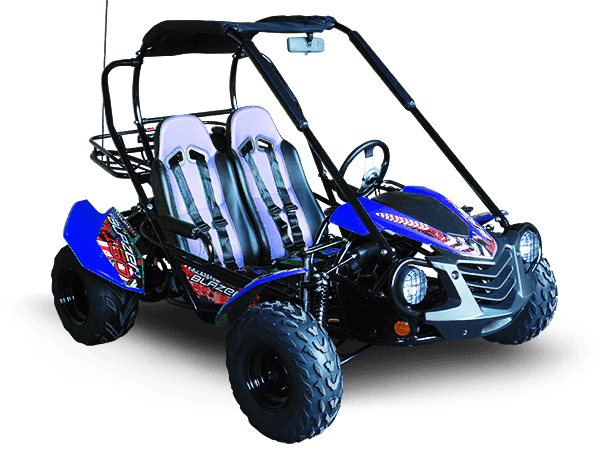 Trailmaster ULTRA BLAZER 200 Go Kart High Back seats, Live Rear Axle, Double A-Arms, Coil Over Shocks