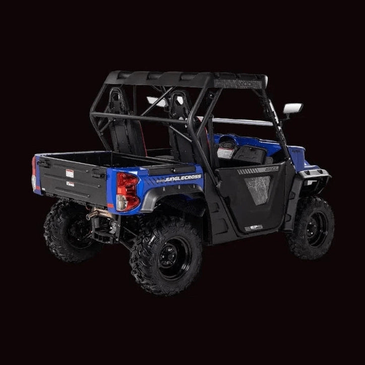 Blue Aodes Junglecross 800 UTV rear three-quarter view highlighting cargo bed