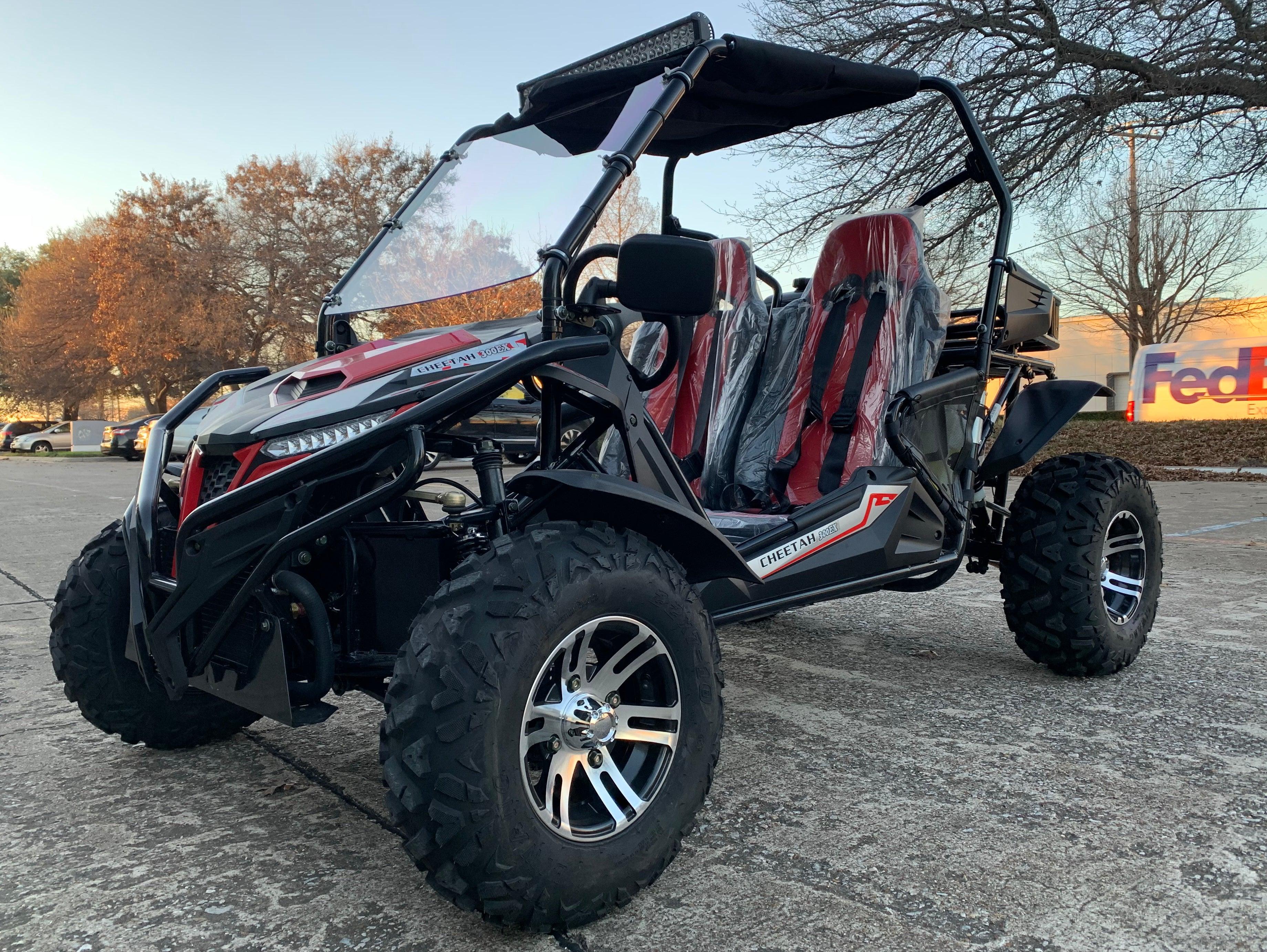 Trailmaster Cheetah 300EX Off Road UTV/Go kart | Fuel Injected Deluxe Adult Version, Center pivot rear end, water cooled motor