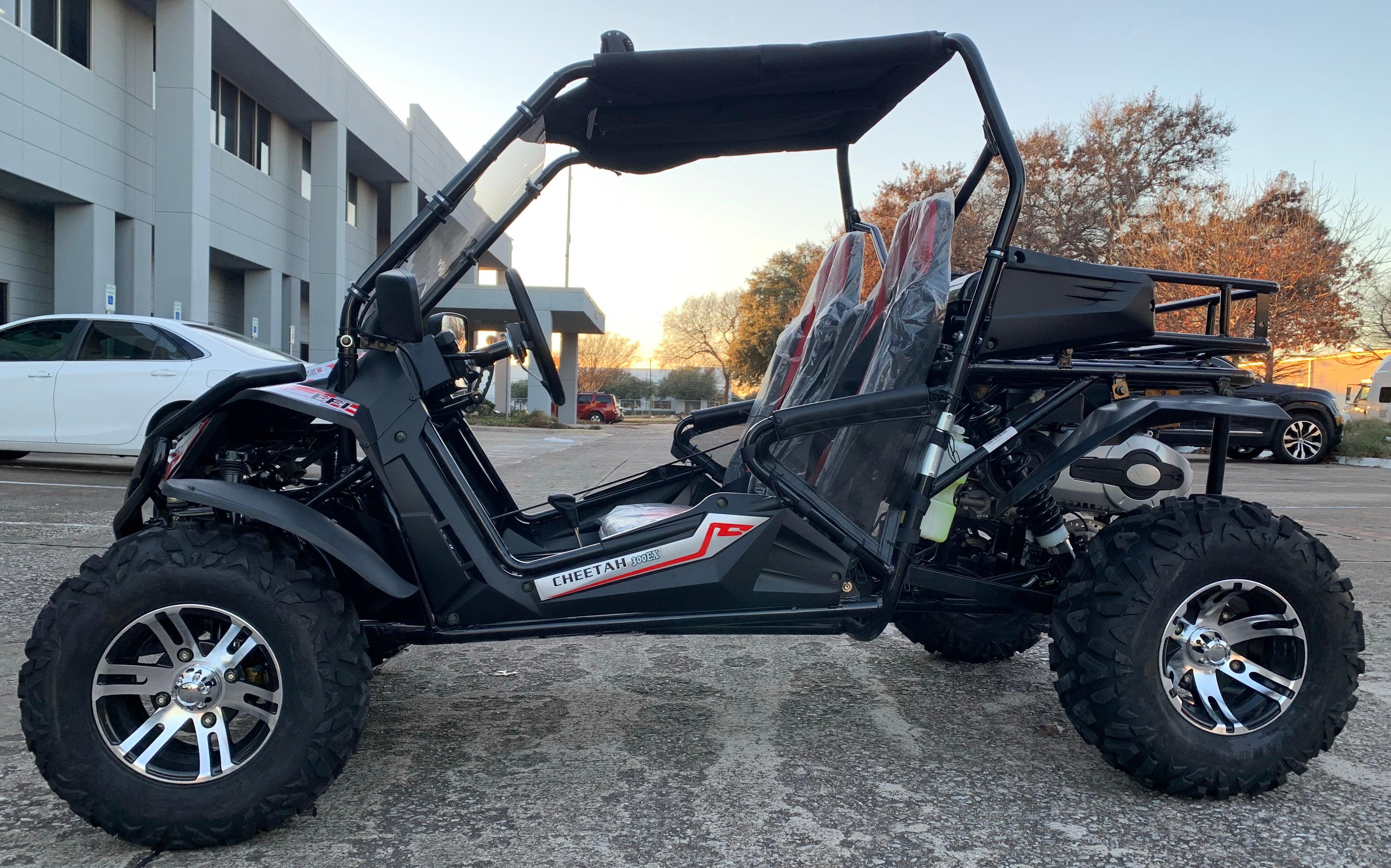 Trailmaster Cheetah 300EX Off Road UTV/Go kart | Fuel Injected Deluxe Adult Version, Center pivot rear end, water cooled motor
