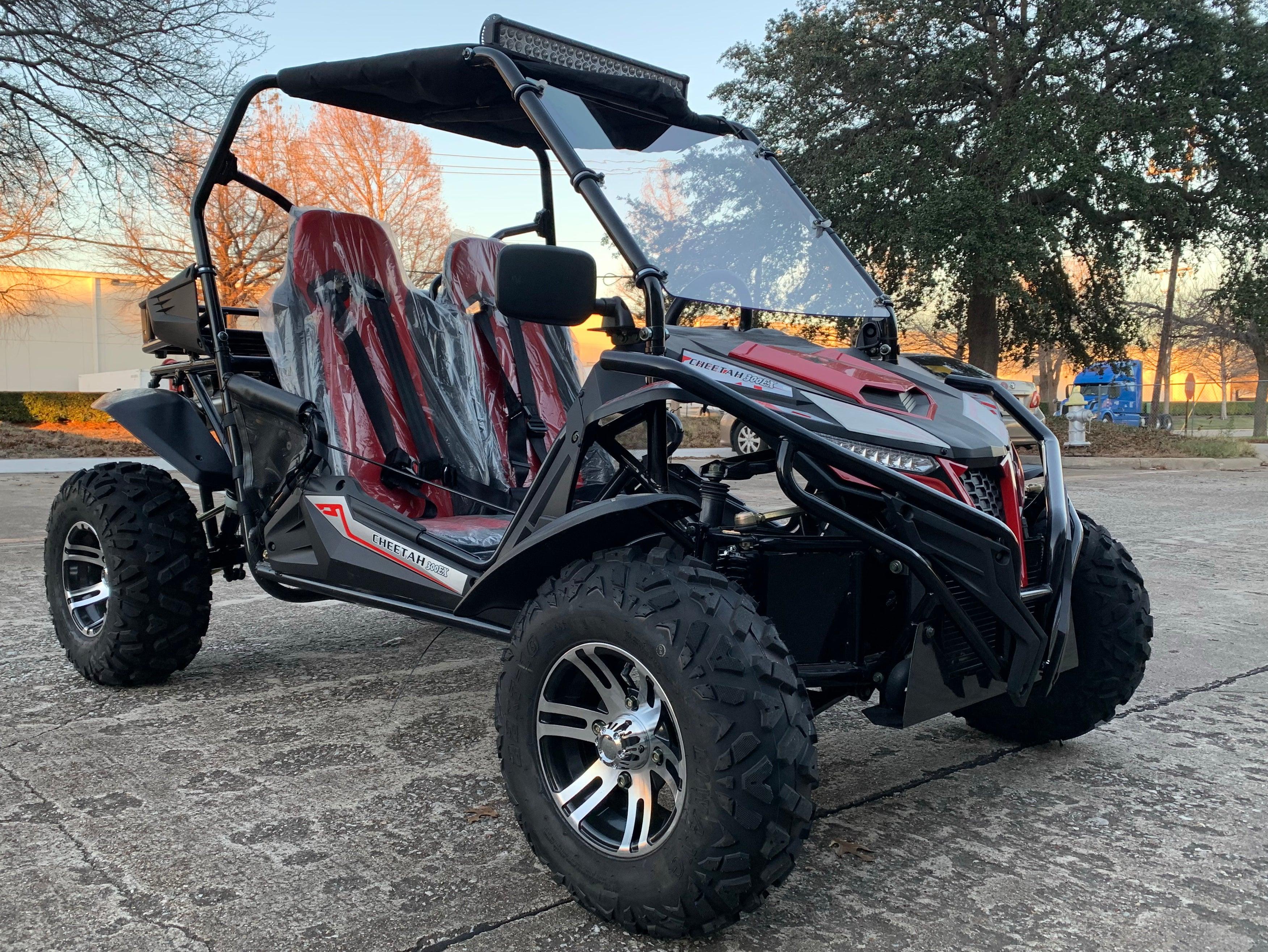 Trailmaster Cheetah 300EX Off Road UTV/Go kart | Fuel Injected Deluxe Adult Version, Center pivot rear end, water cooled motor