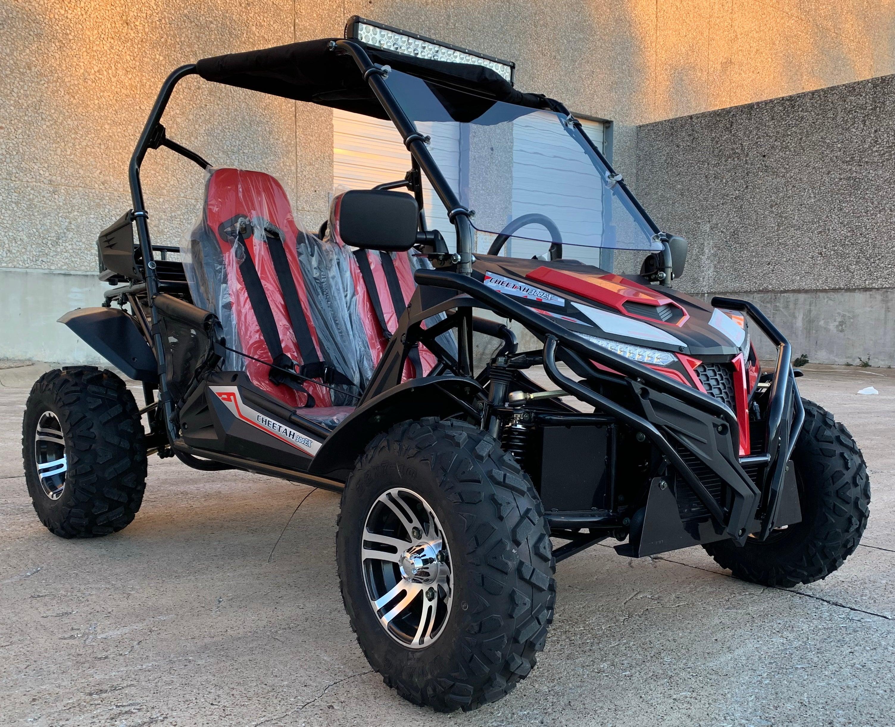 Trailmaster Cheetah 300EX Off Road UTV/Go kart | Fuel Injected Deluxe Adult Version, Center pivot rear end, water cooled motor