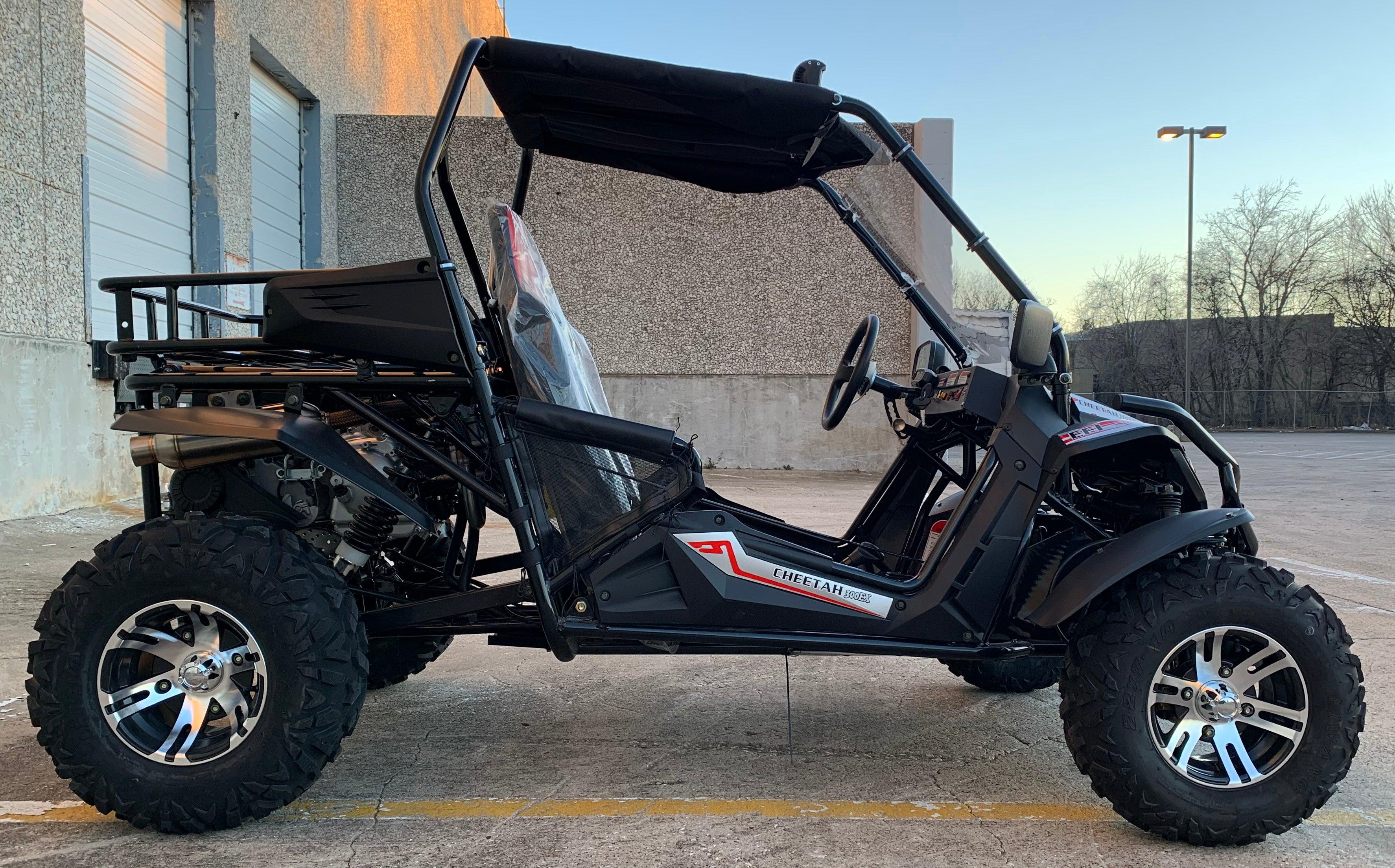Trailmaster Cheetah 300EX Off Road UTV/Go kart | Fuel Injected Deluxe Adult Version, Center pivot rear end, water cooled motor