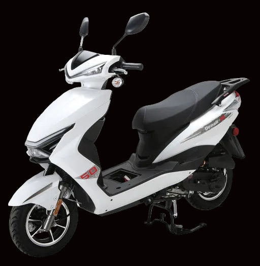 50cc white Denali gas scooter