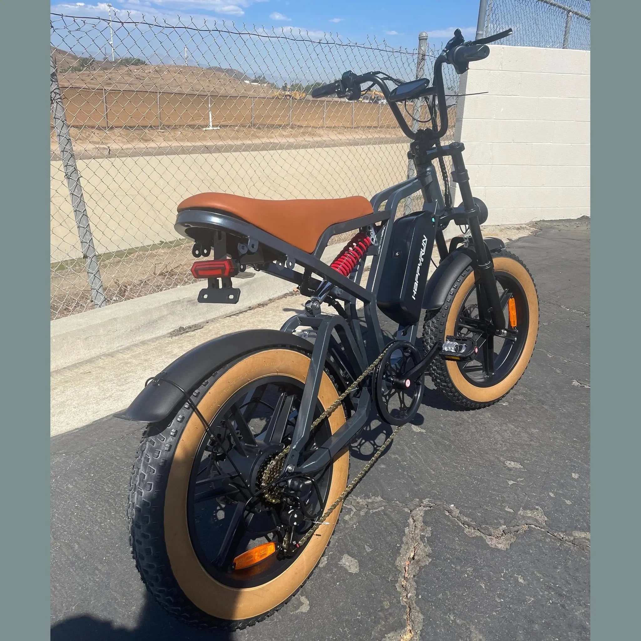 HappyRun G60 Pro 1000W Moped Style E-Bike, Fast Off Road Electric Bike G60 Pro / Black / 1500W/28MPH