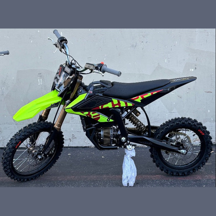 Surron Hyper Bee electric dirt bike black frame bright green fender