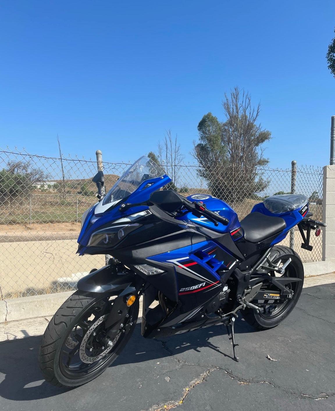 GTX 250 EFI, 5 speed sport bike, Oversized front and rear brakes, Custom Alloy Rims