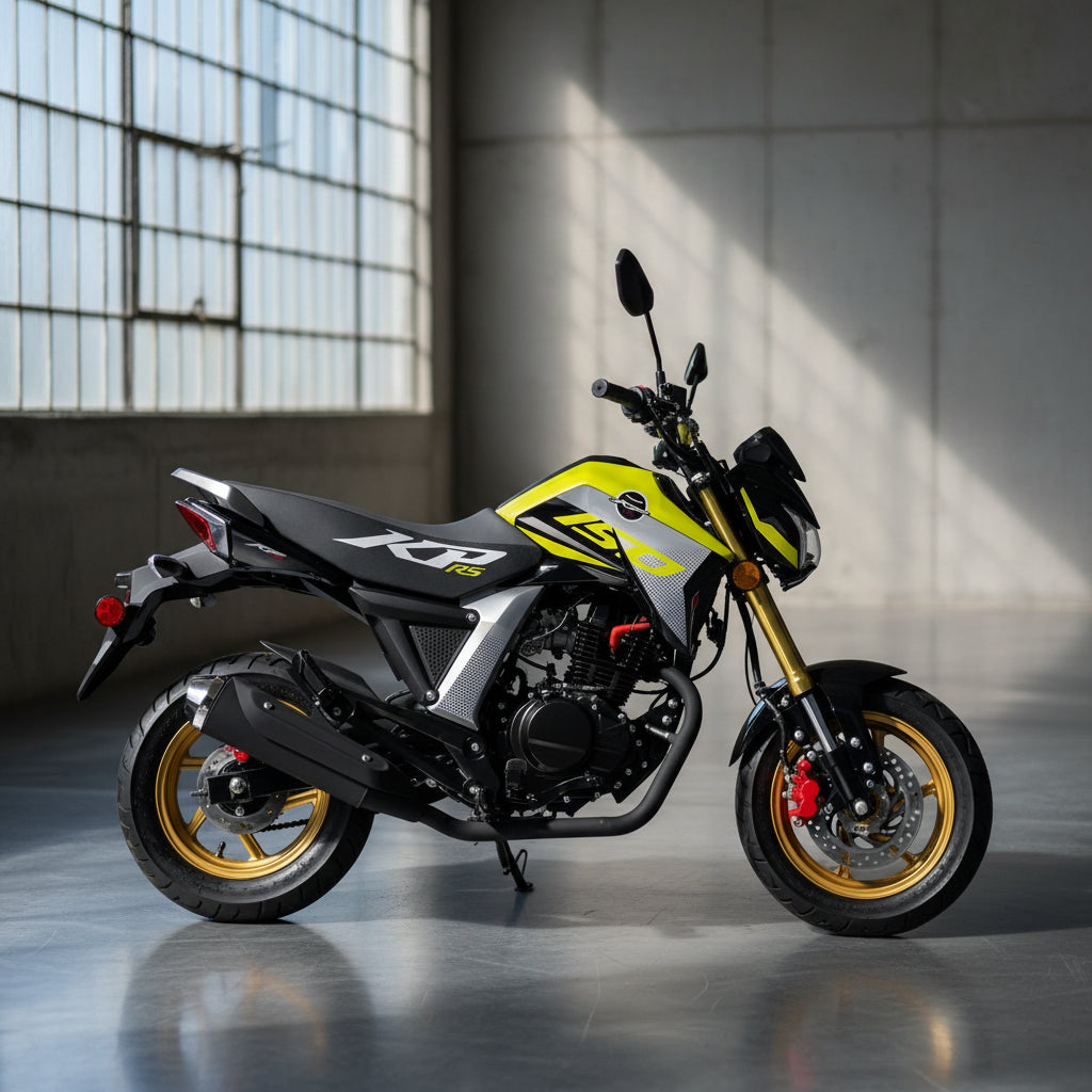 Lifan KP Mini 150cc yellow and black mini bike 