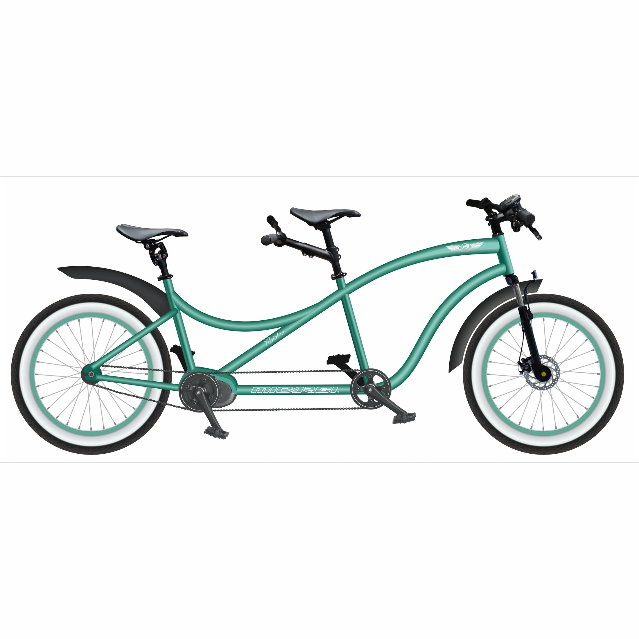 Micargi Aloha 26" Tandem Electric Bike | 2-Person Cruiser E-Bike