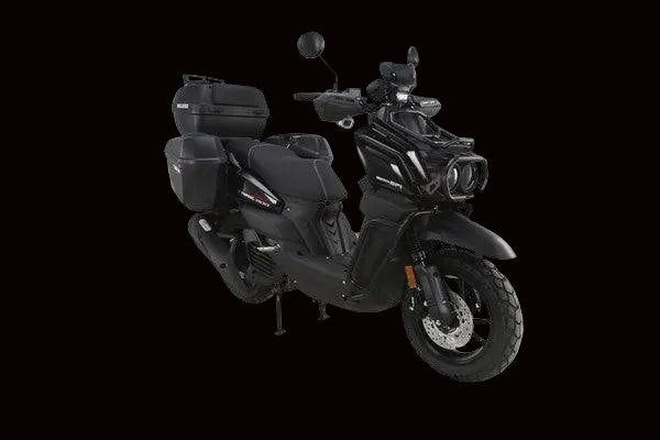 Black Tank DLX Scooter Delivery Cargo 200cc EFI - TurboPowersports.com