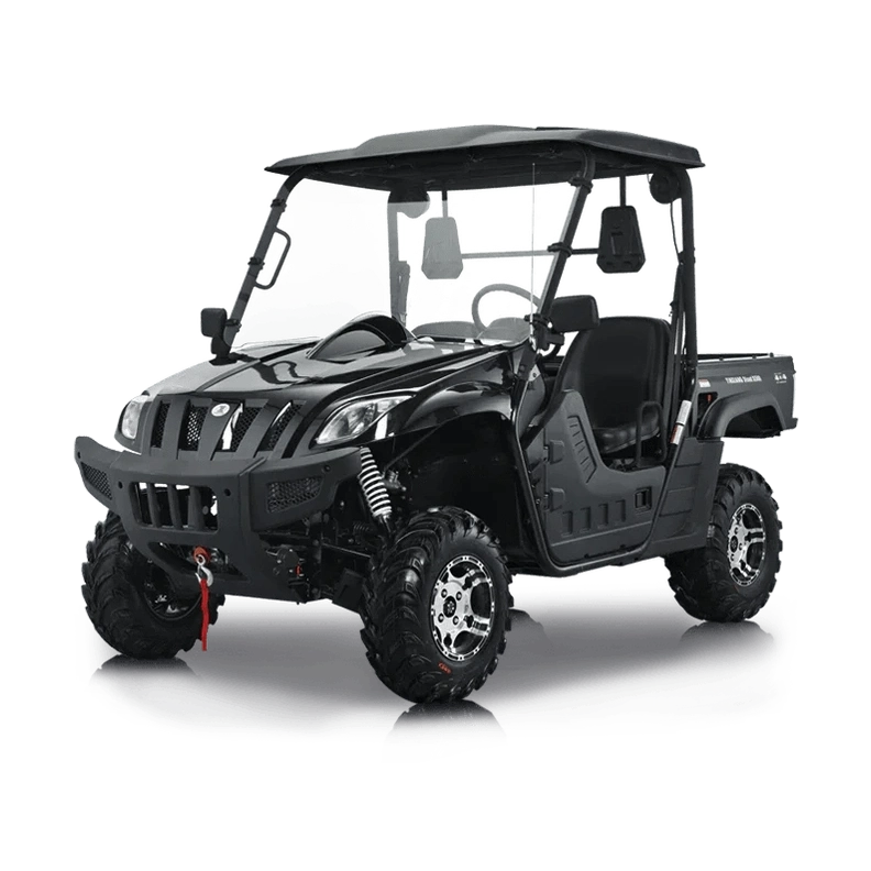 Black BMS Ranch Pony 500 EFI 4x4 UTV with roof and winch