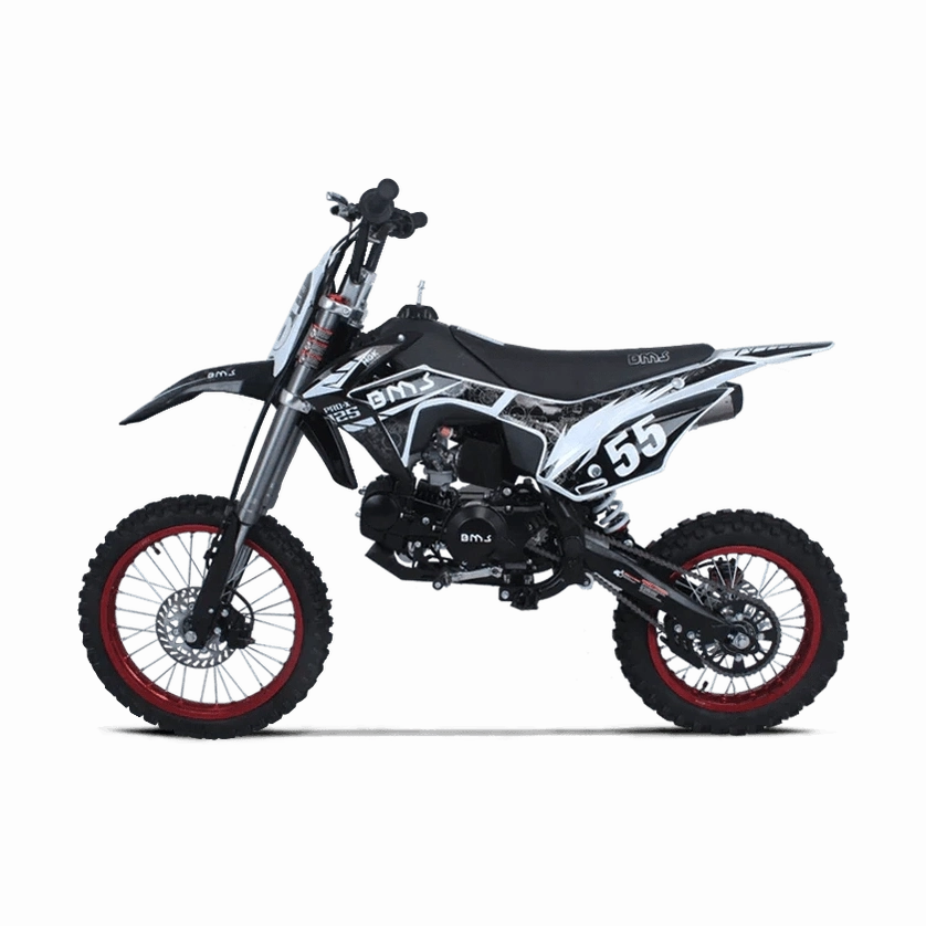Black and white BMS PRO-X 125 off-road motorcycle