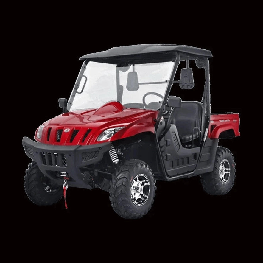 Red BMS Ranch Pony 500 EFI utility vehicle front view
