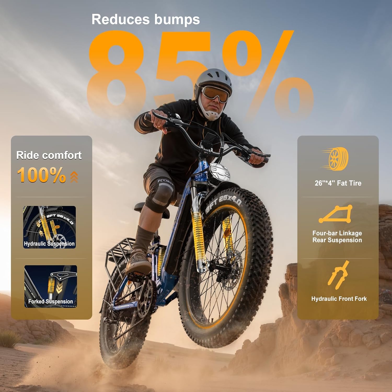Freesky Wild Cat Ultra 340 Electric Fat Tire Bike|37 MPH