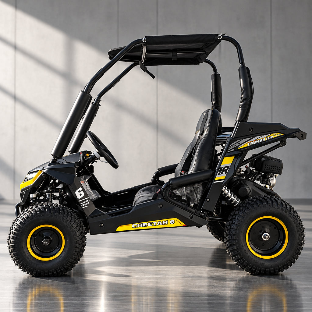 TrailMaster Cheetah 6 side view with knobby tires