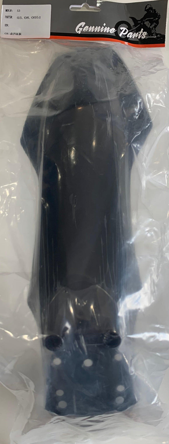 XTR S3 Front Fender Black plastic