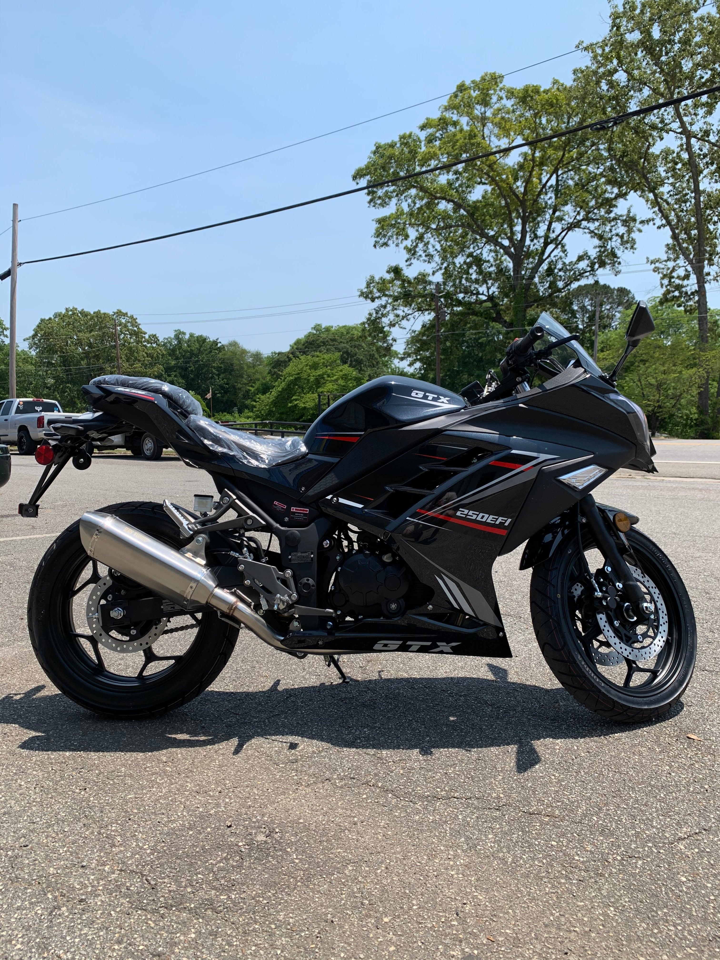 GTX 250 EFI, 5 speed sport bike, Oversized front and rear brakes, Custom Alloy Rims