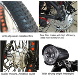 FAT TIRE ELECTRIC BICYCLE 26" CRUISER (BLACK)