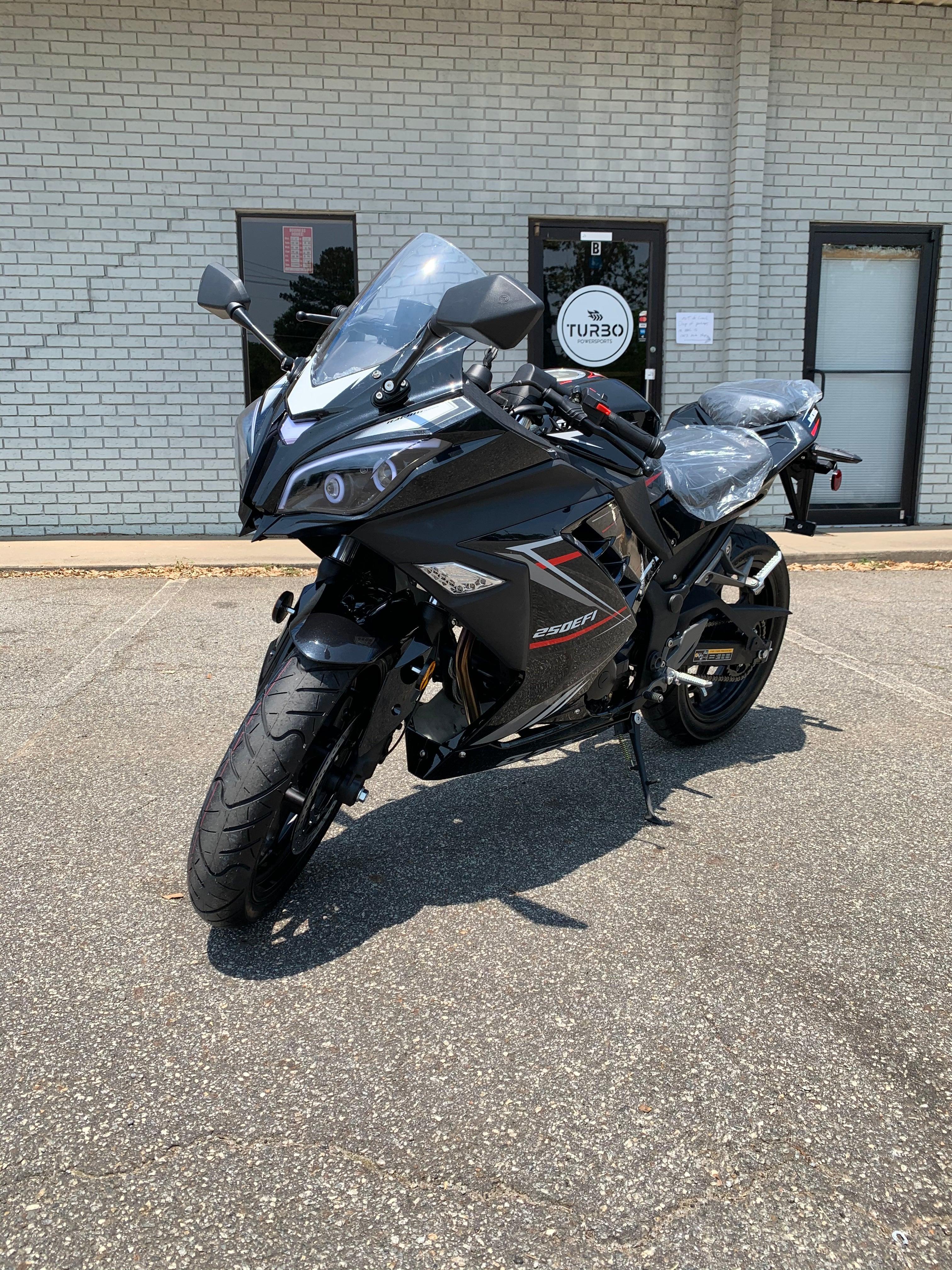 GTX 250 EFI, 5 speed sport bike, Oversized front and rear brakes, Custom Alloy Rims