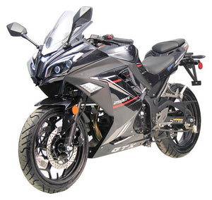 GTX 250 EFI, 5 speed sport bike, Oversized front and rear brakes, Custom Alloy Rims