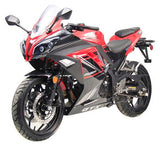 GTX 250 EFI, 5 speed sport bike, Oversized front and rear brakes, Custom Alloy Rims