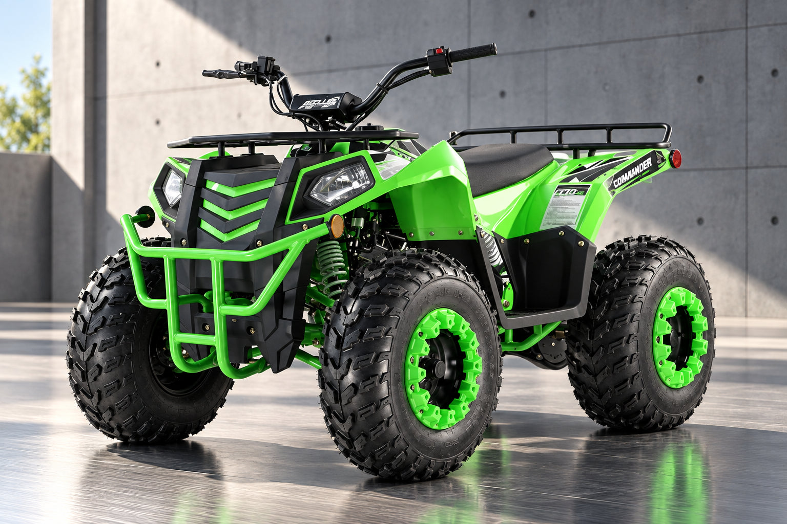 Green Commander 200cc 4 wheeler ATV 