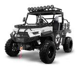 White Black 2 Seater utility utv side by side. BMS the Beast 1000 2S.